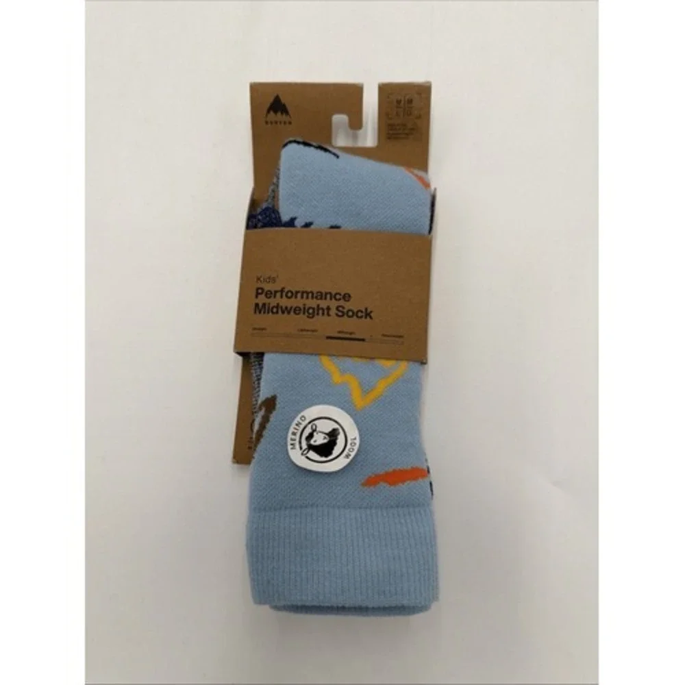 Burton Kid's Performance Midweight Socks Size M/L NEW Shoe 2-4